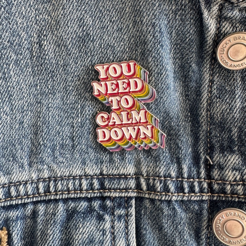 You Need To Calm Down Enamel Pin | Lyric Pin